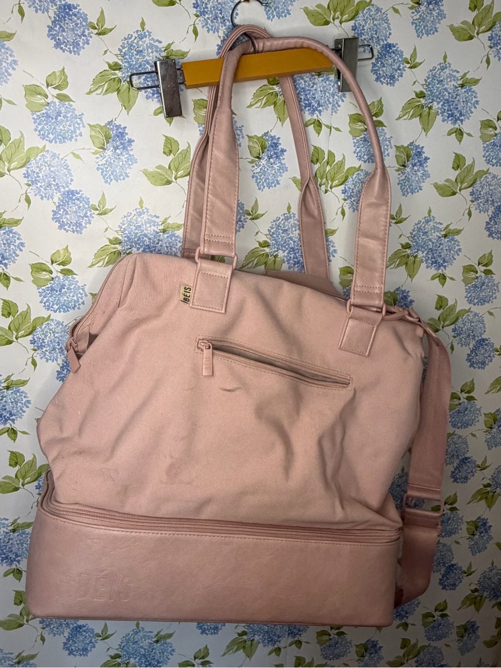 BEIS atlas pink mini weekender